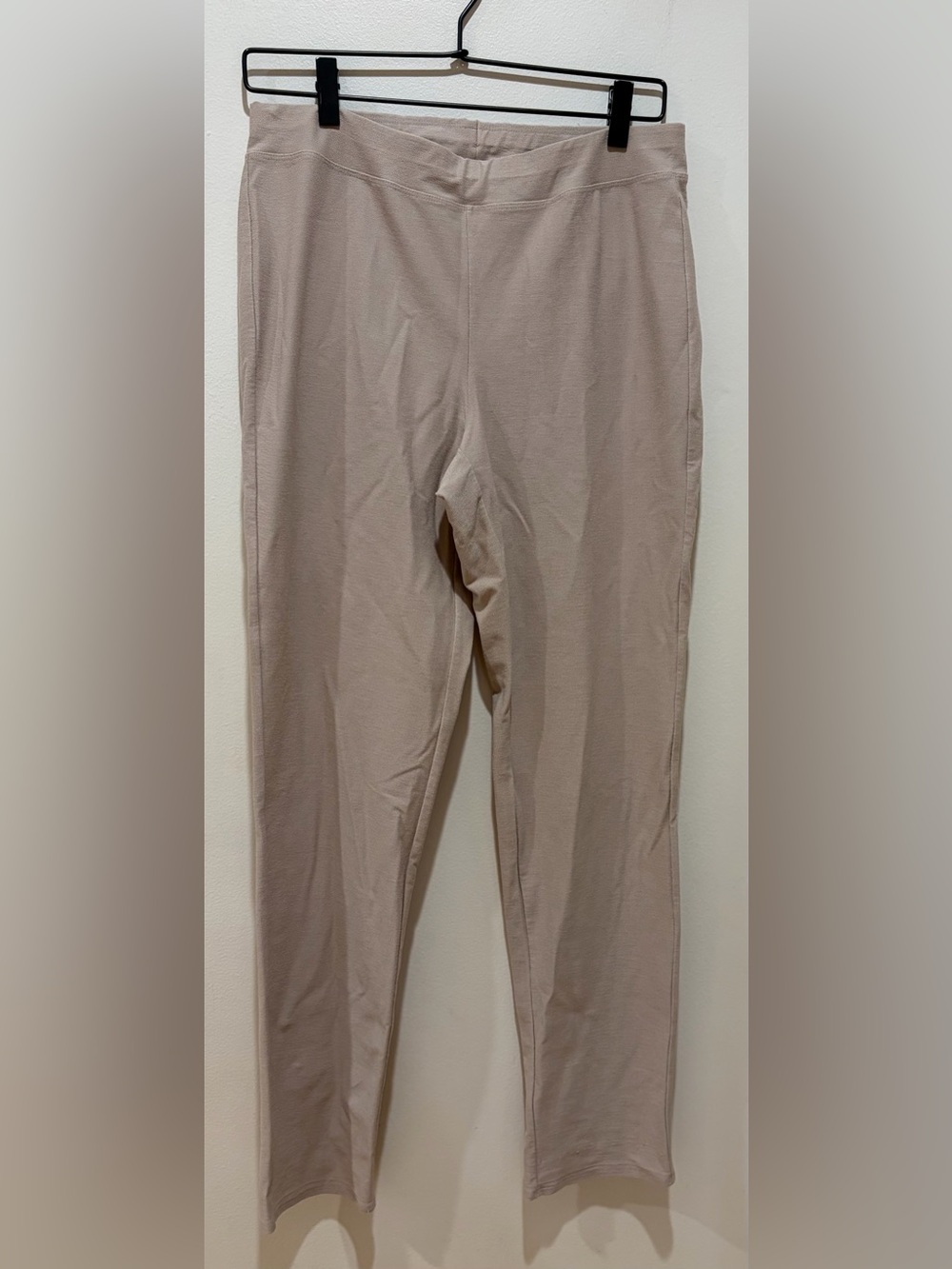 Eileen Fisher Beige Washable Stretch Crepe Slim Pants - Women’s Size Small